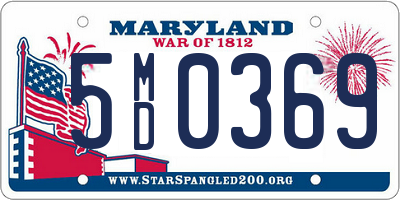 MD license plate 5MD0369