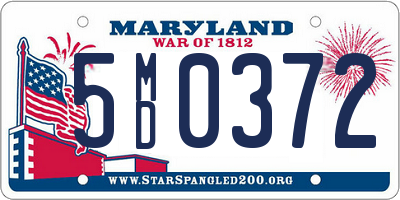 MD license plate 5MD0372