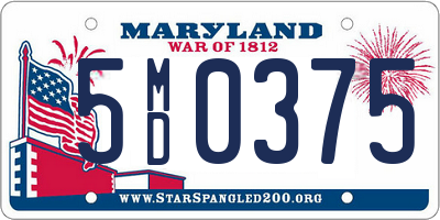 MD license plate 5MD0375