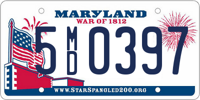 MD license plate 5MD0397