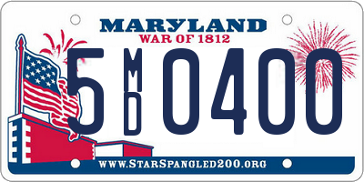 MD license plate 5MD0400