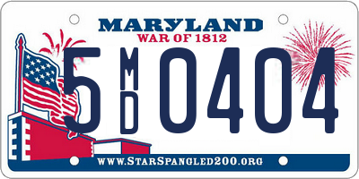 MD license plate 5MD0404