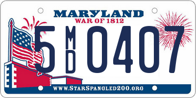 MD license plate 5MD0407