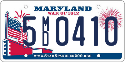 MD license plate 5MD0410