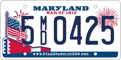 MD license plate 5MD0425