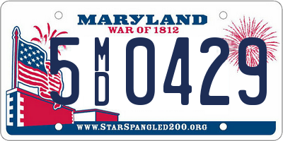 MD license plate 5MD0429