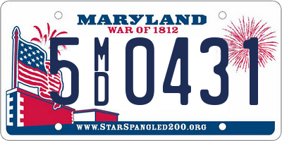 MD license plate 5MD0431