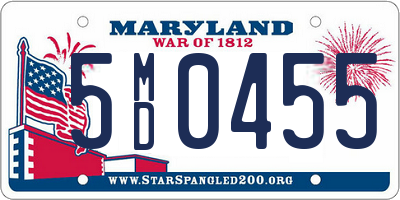 MD license plate 5MD0455