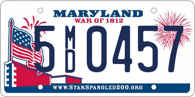 MD license plate 5MD0457