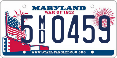 MD license plate 5MD0459