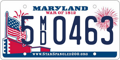 MD license plate 5MD0463