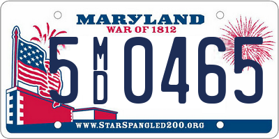 MD license plate 5MD0465