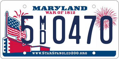 MD license plate 5MD0470