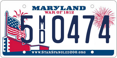 MD license plate 5MD0474