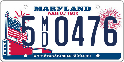 MD license plate 5MD0476