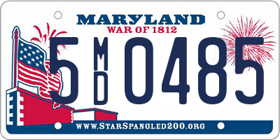 MD license plate 5MD0485