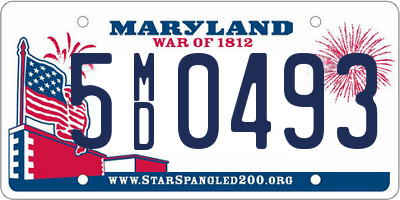 MD license plate 5MD0493