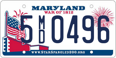 MD license plate 5MD0496