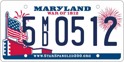 MD license plate 5MD0512