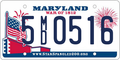 MD license plate 5MD0516