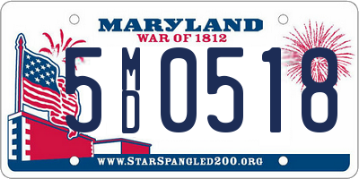 MD license plate 5MD0518