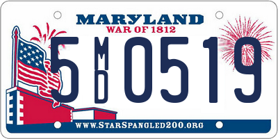 MD license plate 5MD0519