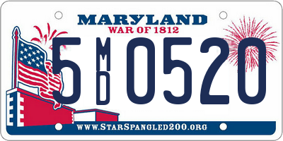 MD license plate 5MD0520