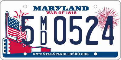 MD license plate 5MD0524