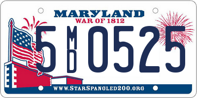 MD license plate 5MD0525