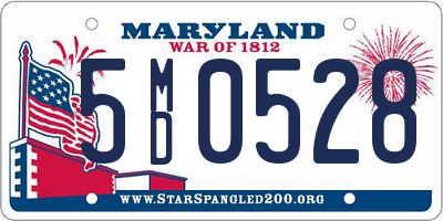 MD license plate 5MD0528