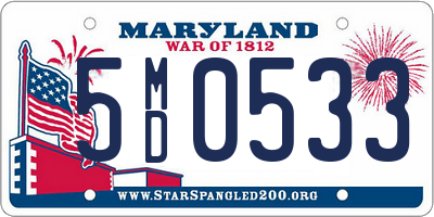 MD license plate 5MD0533