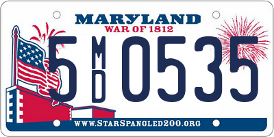 MD license plate 5MD0535