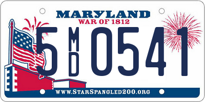 MD license plate 5MD0541