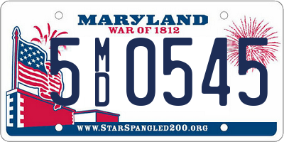 MD license plate 5MD0545