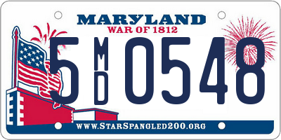 MD license plate 5MD0548