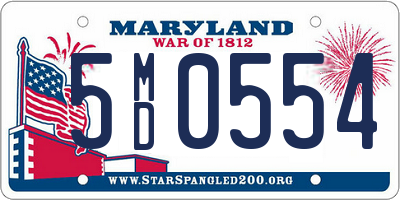 MD license plate 5MD0554