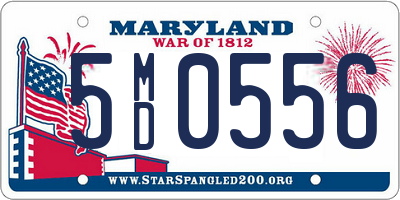 MD license plate 5MD0556