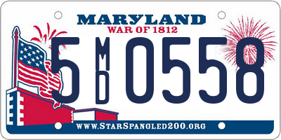 MD license plate 5MD0558