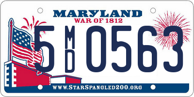 MD license plate 5MD0563