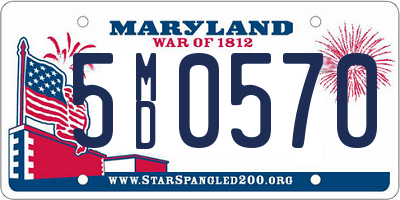 MD license plate 5MD0570
