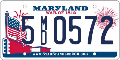 MD license plate 5MD0572