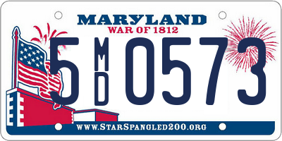 MD license plate 5MD0573