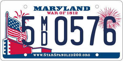MD license plate 5MD0576