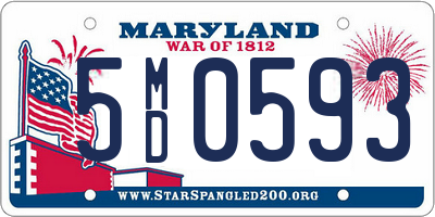 MD license plate 5MD0593