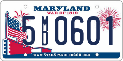 MD license plate 5MD0601