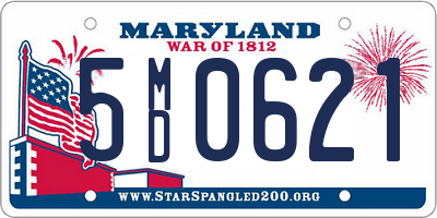 MD license plate 5MD0621