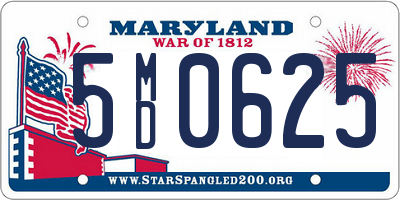 MD license plate 5MD0625