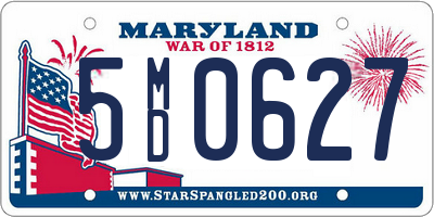 MD license plate 5MD0627