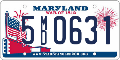 MD license plate 5MD0631