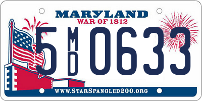 MD license plate 5MD0633